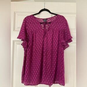 TORRID Burnout Sheer Blouse